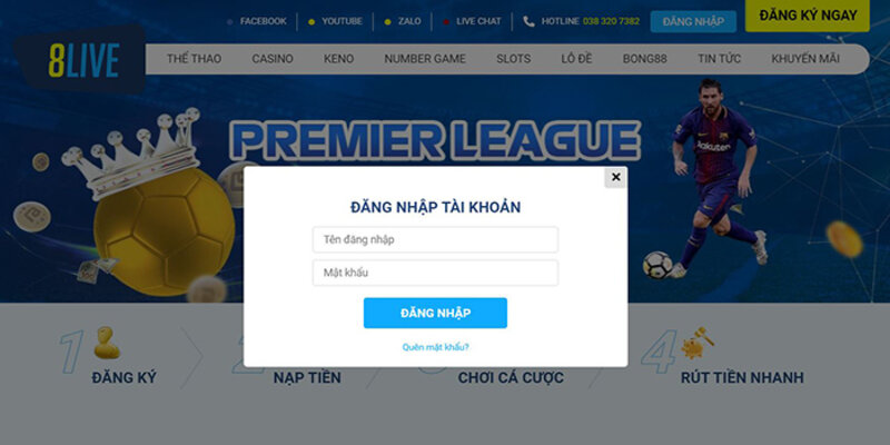 Đăng nhập 8live